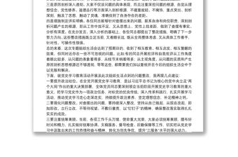 領導干部在20xx年教育專題組織生活會上的點評發言