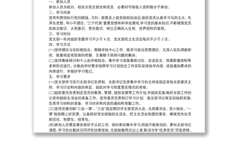 黨支部學(xué)習(xí)制度