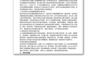 20xx年政治生態自評自查情況報告