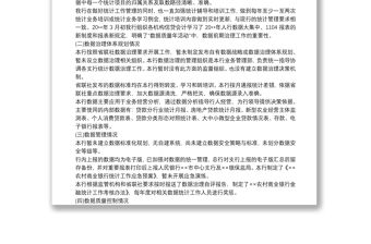 ××商業銀行關于落實數據監管指引與大數據建設情況的總結報告
