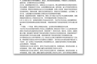 2021學(xué)習(xí)習(xí)近平在全國宣傳思想工作會議講話心得體會