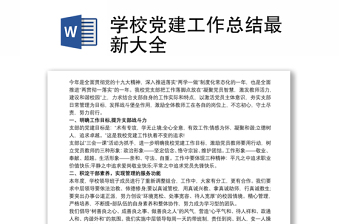 學校黨建工作總結(jié)最新大全