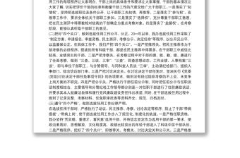 組織人事工作專題匯報材料