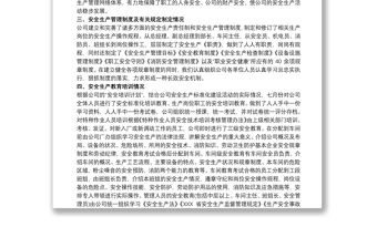 安全生產標準化自查報告3篇