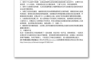 [20xx年黨支部工作總結范文]20xx年黨支部工作總結