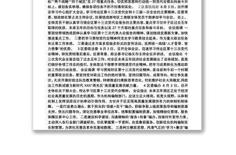 2021最新貫徹落實(shí)黨代會精神學(xué)習(xí)情況會議報(bào)告工作總結(jié)