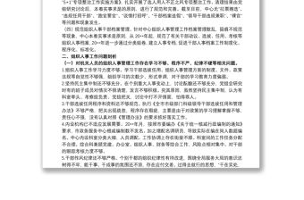 2021組織人事工作專題匯報材料范文五篇