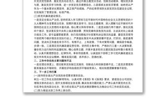 黨支部落實管黨治黨主體責任情況報告