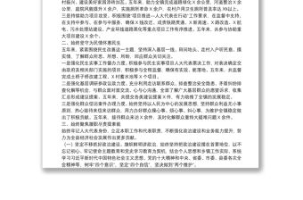 關于20xx年鎮人大代表個人五年工作總結范文