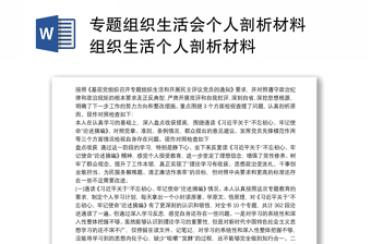 落实党中央组织部署要求2022年度个人剖析材料交警党支部委员