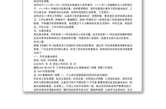 政治審查報告范文3篇