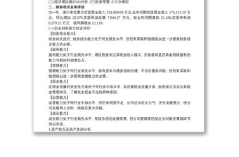 2021企業財務分析報告范文