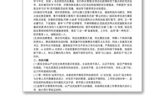 2021最新黨委書記20xx年上半年履行全面從嚴治黨第一責任人情況報告