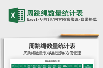 2021周跳繩數(shù)量統(tǒng)計(jì)表免費(fèi)下載
