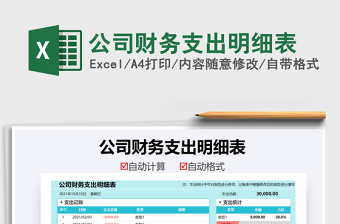 2021公司財務(wù)支出明細(xì)表免費下載