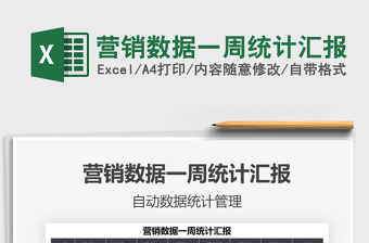 2021營銷數(shù)據(jù)一周統(tǒng)計匯報免費下載