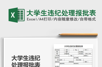 2021大學(xué)生違紀處理報批表免費下載