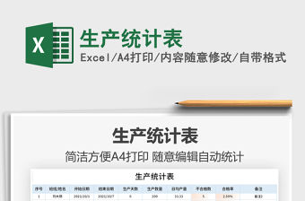 2021生產統計表免費下載