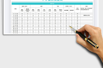 2021小学值日检查表免费下载