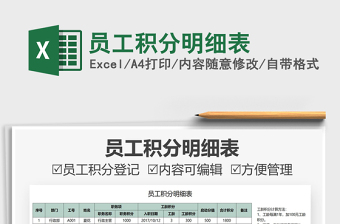 2021員工積分明細(xì)表免費(fèi)下載