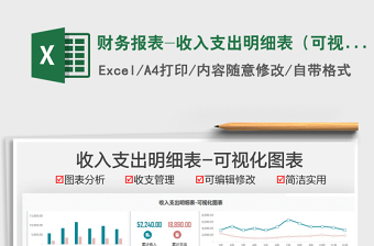2021財務(wù)報表-收入支出明細(xì)表（可視化圖表）免費(fèi)下載