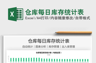 2021倉(cāng)庫(kù)每日庫(kù)存統(tǒng)計(jì)表免費(fèi)下載