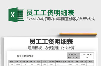 2021員工工資明細表免費下載