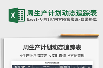 2021周生產(chǎn)計(jì)劃動(dòng)態(tài)追蹤表免費(fèi)下載