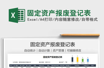 2021固定資產(chǎn)報(bào)廢登記表免費(fèi)下載