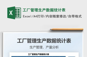 2021工廠管理生產(chǎn)數(shù)據(jù)統(tǒng)計(jì)表免費(fèi)下載