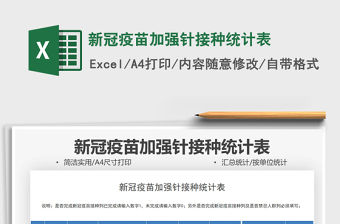 2021新冠疫苗加強針接種統計表免費下載