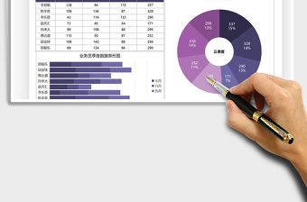 2021營銷分析季度數據匯報圖表免費下載