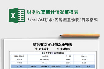 2021財務收支審計情況審核表免費下載