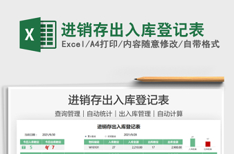 2021進(jìn)銷存出入庫登記表免費(fèi)下載