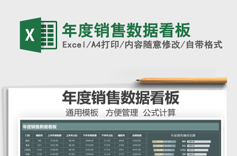 2021年度銷售數(shù)據(jù)看板免費(fèi)下載