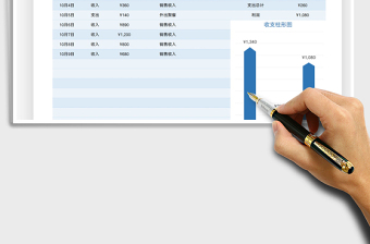 2021收入支出明细表可查询自动统计图示化免费下载