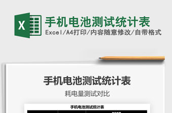 2021手機電池測試統計表免費下載