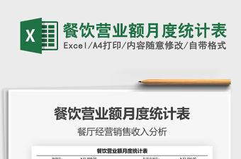 2021餐飲營業(yè)額月度統(tǒng)計(jì)表免費(fèi)下載