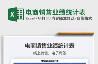 2021電商銷售業績統計表免費下載