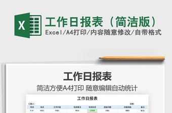 2021工作日報表（簡潔版）免費下載