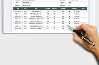 2021酒水供应进货明细表免费下载