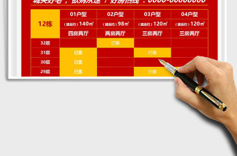 2021房地產房源銷控表-自動填充顏色免費下載