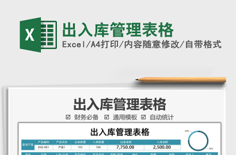 2021出入庫(kù)管理表格免費(fèi)下載