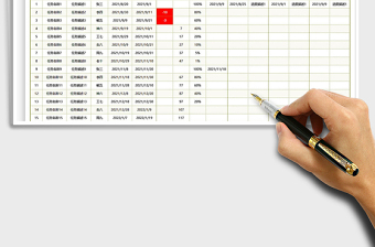 2021工作計劃表主動提醒-工作進度記免費下載