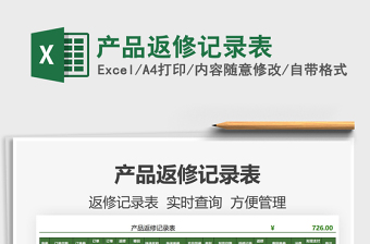 2021產(chǎn)品返修記錄表免費(fèi)下載