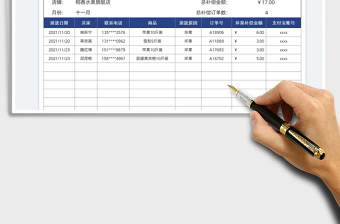 2021商品退款补偿金额明细表免费下载