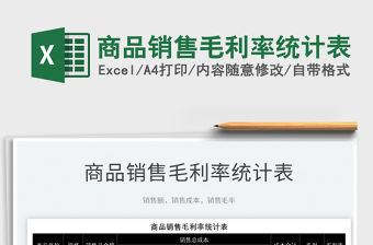 2021商品銷售毛利率統計表免費下載