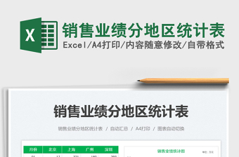 2022銷售業(yè)績分地區(qū)統(tǒng)計(jì)表免費(fèi)下載