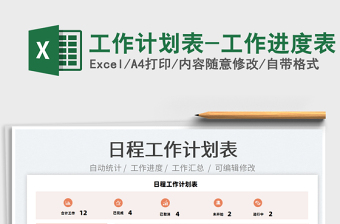 2022工作計劃表-工作進度表免費下載