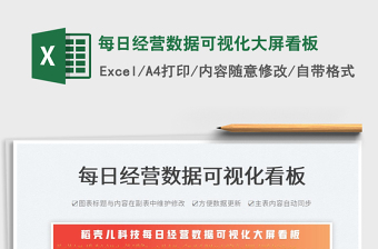 2021每日經(jīng)營數(shù)據(jù)可視化大屏看板免費下載